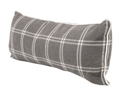 Essentials - The Not So Basic 34" Essential Lumbar Pillow, Set of 2 in Performance Walden Smoke