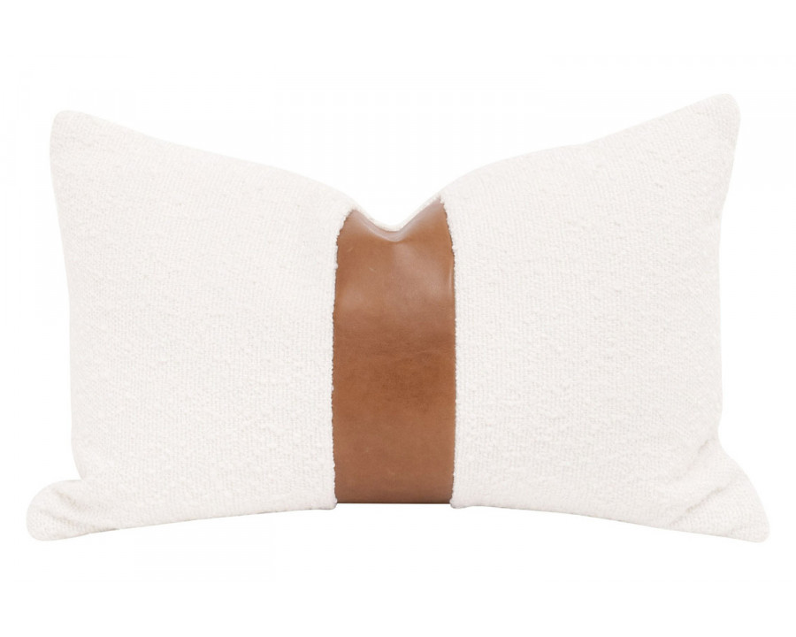 Essentials - The Split Decision 20" Essential Lumbar Pillow, Set of 2 in Performance Boucle Snow