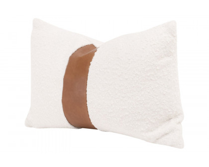 Essentials - The Split Decision 20" Essential Lumbar Pillow, Set of 2 in Performance Boucle Snow