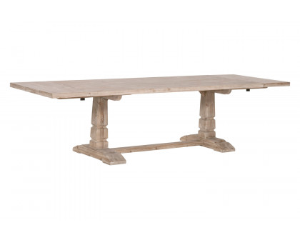 Essentials - Bella Antique Hayes Extension Dining Table in Smoke Gray Pine