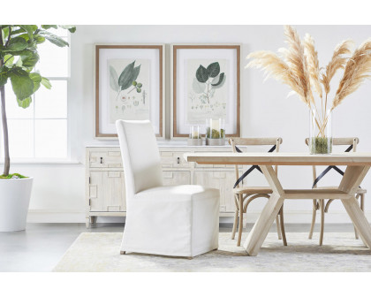 Essentials - Bella Antique Bridge Dining Table in White Wash Pine