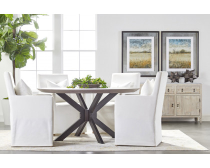 Essentials - Bella Antique Emerie Media Sideboard in White Wash Pine