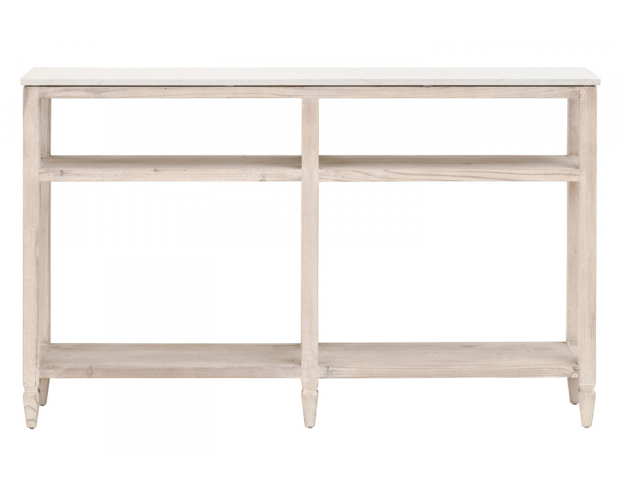 Essentials Bella Antique Emerie Narrow Console Table - White Wash