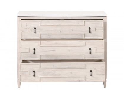 Essentials - Bella Antique Emerie Entry Cabinet in White Wash Pine