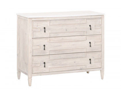 Essentials - Bella Antique Emerie Entry Cabinet in White Wash Pine