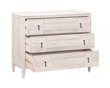 Essentials - Bella Antique Emerie Entry Cabinet in White Wash Pine