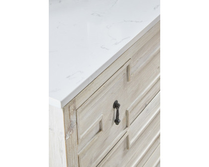 Essentials - Bella Antique Emerie Entry Cabinet in White Wash Pine