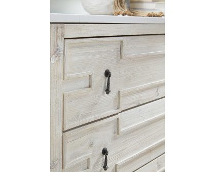 Essentials - Bella Antique Emerie Entry Cabinet in White Wash Pine