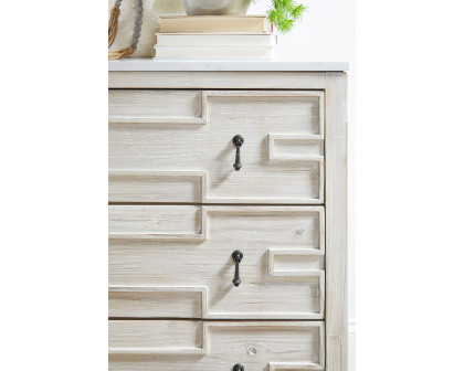 Essentials - Bella Antique Emerie Entry Cabinet in White Wash Pine