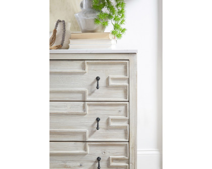 Essentials - Bella Antique Emerie Entry Cabinet in White Wash Pine