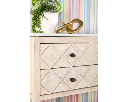 Essentials - Bella Antique Willow Entry Cabinet in White Wash