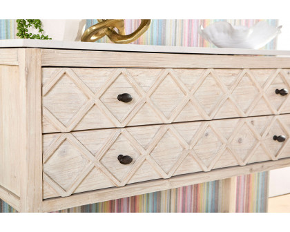 Essentials - Bella Antique Willow Entry Cabinet in White Wash