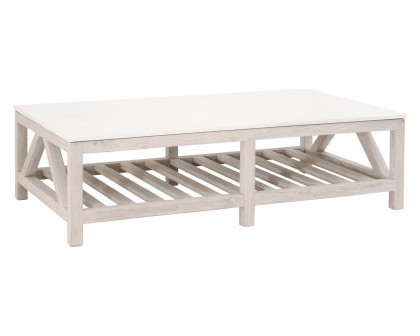 Essentials Bella Antique Spruce Coffee Table - White Wash Pine