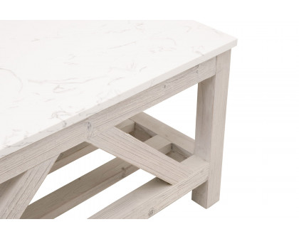 Essentials Bella Antique Spruce Coffee Table - White Wash Pine