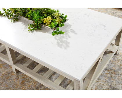 Essentials Bella Antique Spruce Coffee Table - White Wash Pine