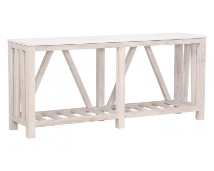 Essentials - Bella Antique Spruce Console Table in White Wash Pine