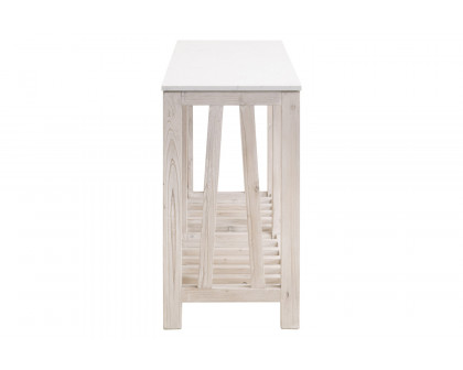 Essentials - Bella Antique Spruce Console Table in White Wash Pine