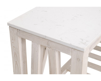 Essentials - Bella Antique Spruce Console Table in White Wash Pine