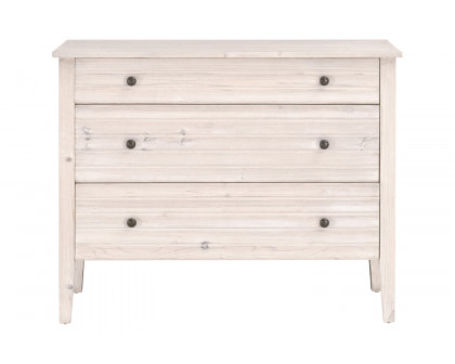 Essentials - Bella Antique Cammile Entry Cabinet in White Wash Pine