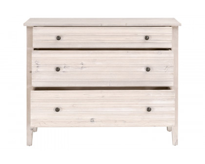 Essentials - Bella Antique Cammile Entry Cabinet in White Wash Pine