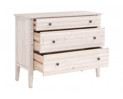 Essentials - Bella Antique Cammile Entry Cabinet in White Wash Pine