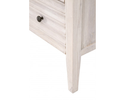 Essentials - Bella Antique Cammile Entry Cabinet in White Wash Pine