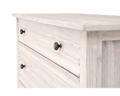 Essentials - Bella Antique Cammile Entry Cabinet in White Wash Pine