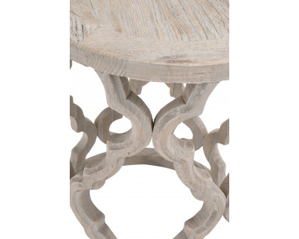 Essentials Bella Antique Clover End Table - Smoke Gray