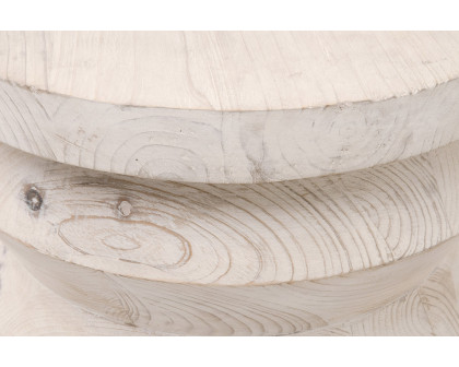 Essentials Bella Antique Pier Accent Table - White Wash Pine