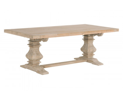 Essentials - Bella Antique Monastery Extension Dining Table in Smoke Gray