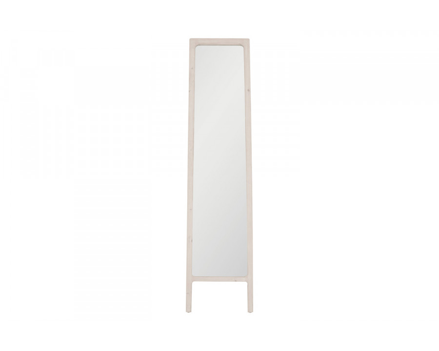 Essentials - Bella Antique Laney Mirror in White Wash Pine