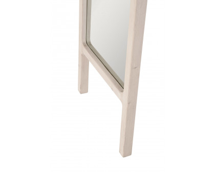 Essentials - Bella Antique Laney Mirror in White Wash Pine