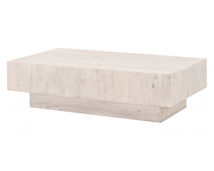 Essentials - Bella Antique Montauk Coffee Table in White Wash Pine