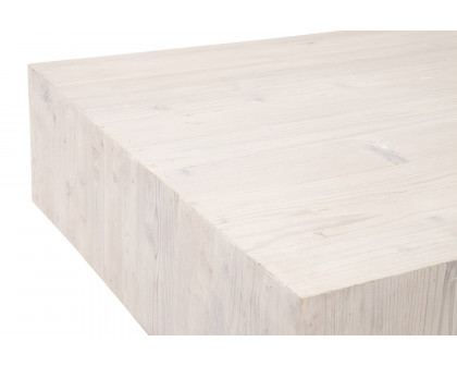 Essentials - Bella Antique Montauk Coffee Table in White Wash Pine