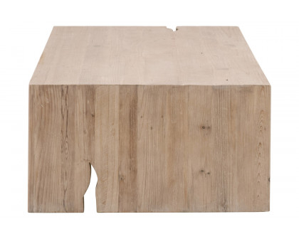 Essentials - Bella Antique Reed Coffee Table in Smoke Gray Pine