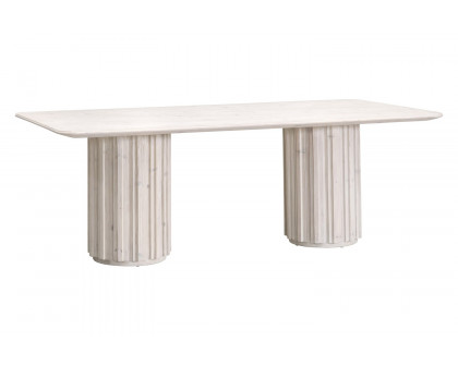 Essentials - Bella Antique Roma Dining Table in White Wash Pine