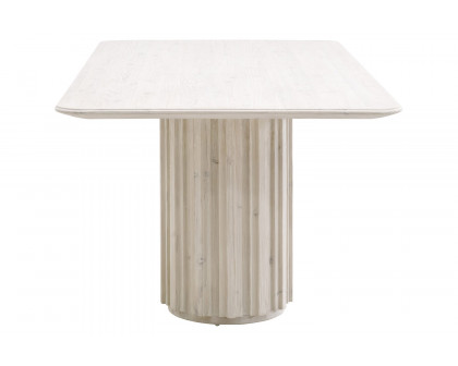 Essentials - Bella Antique Roma Dining Table in White Wash Pine