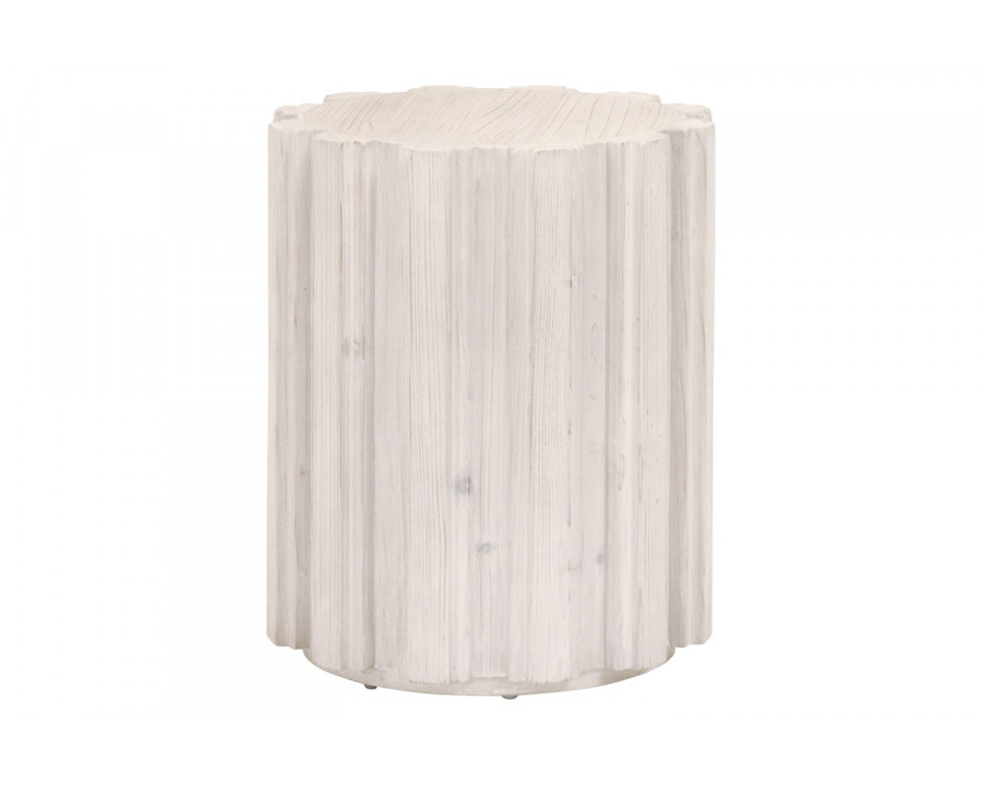 Essentials - Bella Antique Roma Accent Table in White Wash Pine