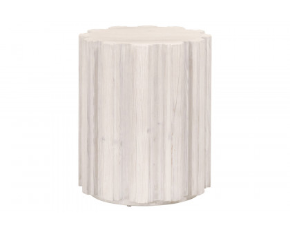 Essentials - Bella Antique Roma Accent Table in White Wash Pine