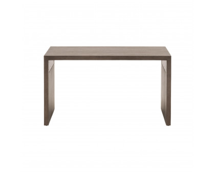 Essentials - Sample Dovetail Upholstered Coffee Table in Ivanhoe Toast, Burnished Brown Acacia