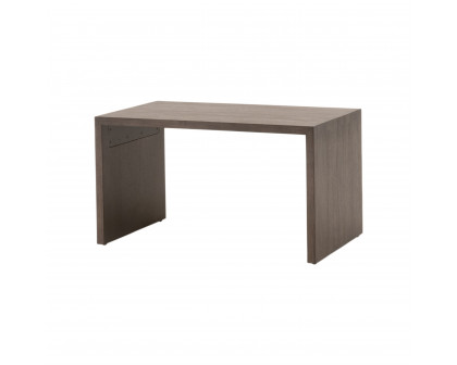 Essentials - Sample Dovetail Upholstered Coffee Table in Ivanhoe Toast, Burnished Brown Acacia