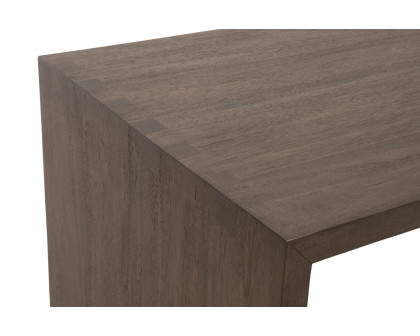 Essentials - Sample Dovetail Upholstered Coffee Table in Ivanhoe Toast, Burnished Brown Acacia