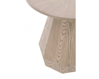 Essentials Coulter Round End Table - Natural Gray Ash