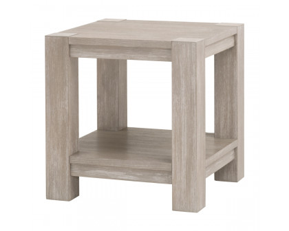 Essentials - Adler Square End Table in Natural Gray Ash, Acacia