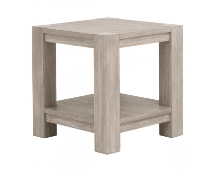 Essentials - Adler Square End Table in Natural Gray Ash, Acacia