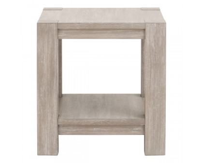 Essentials - Adler Square End Table in Natural Gray Ash, Acacia