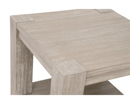 Essentials - Adler Square End Table in Natural Gray Ash, Acacia