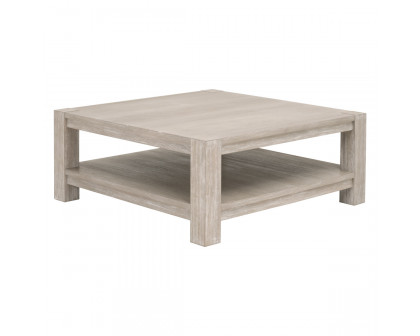 Essentials Adler Square Coffee Table - Natural Gray Ash, Acacia