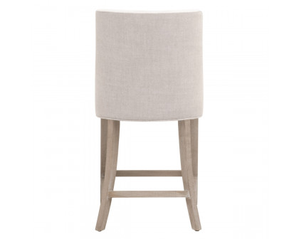 Essentials Duet Counter Stool - Performance Bisque French Linen, Natural Gray