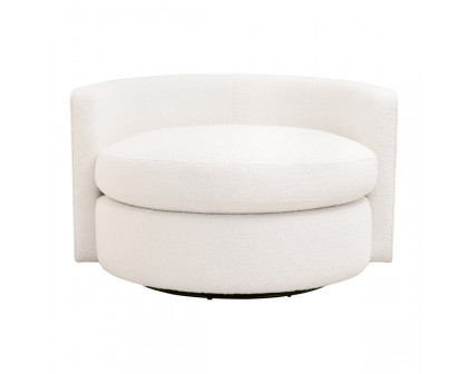 Essentials Lourne Petite Swivel Sofa Chair - Performance Boucle Snow